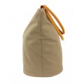 9211- BROWN CROWN CANVAS TOTE BAG